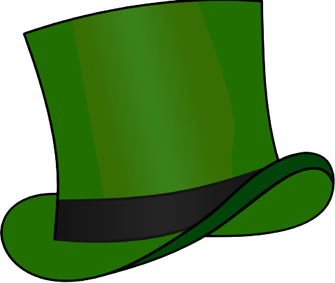 Een groene hoed.